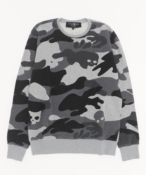 HYDROGEN（ハイドロゲン）の「《HYDROGEN/ハイドロゲン》カモフラージュクルーネックスウェットシャツ / CAMOUFLAGE CREWNECK SWEATSHIRT（スウェット・メンズ・グレー系その他/ブラック系その他/カモフラージュ・L/M/S/XL/XXL/XS/XXX-LARGE/X-SMALL/XX-LARGE）」の3枚目の写真