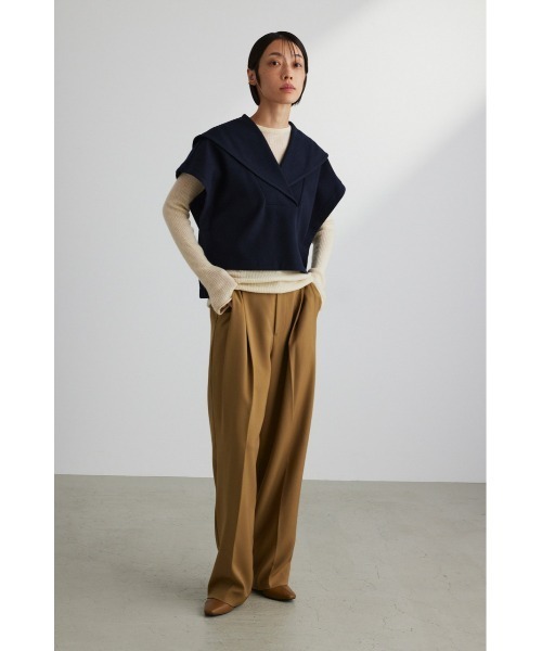 STYLEMIXER(スタイルミキサー)の「ビッグカラーベスト(ベスト・レディース・ライトグレー/ネイビー・FREE)」の10枚目の写真