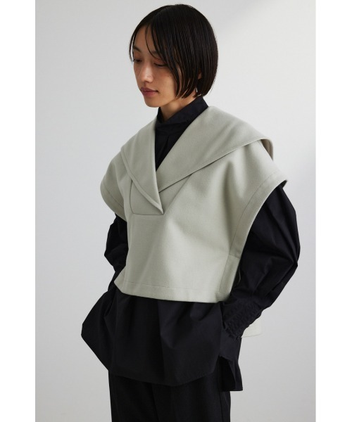 STYLEMIXER(スタイルミキサー)の「ビッグカラーベスト(ベスト・レディース・ライトグレー/ネイビー・FREE)」の3枚目の写真