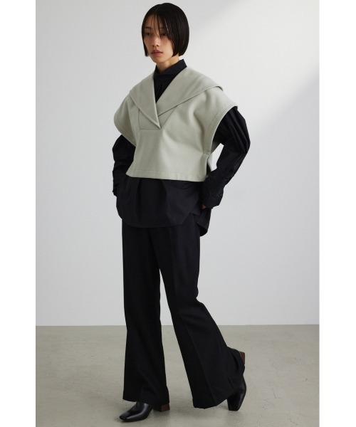 STYLEMIXER(スタイルミキサー)の「ビッグカラーベスト(ベスト・レディース・ライトグレー/ネイビー・FREE)」の4枚目の写真