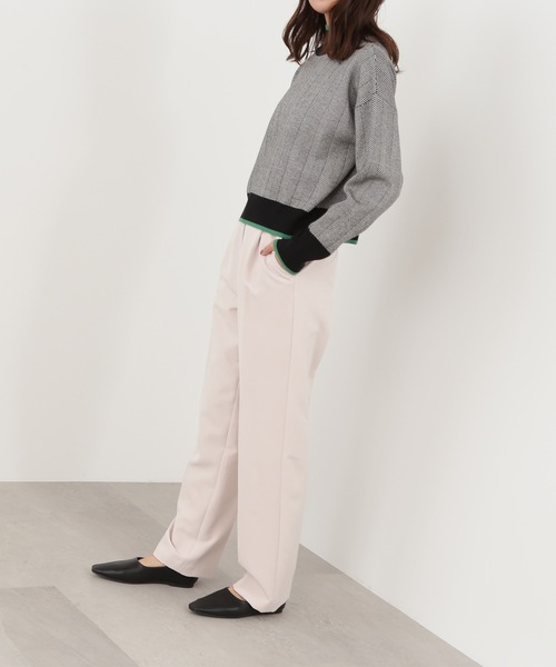 N.（N. Natural Beauty Basic）（エヌエヌナチュラルビューティーベーシック）の「【S Size Line】◆ストレッチタックストレートカラーパンツ（スラックス・レディース・パープル/ブラック/ナチュラル/イエロー・SMALL/MEDIUM）」の11枚目の写真