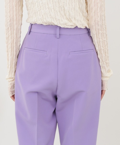 N.（N. Natural Beauty Basic）（エヌエヌナチュラルビューティーベーシック）の「【S Size Line】◆ストレッチタックストレートカラーパンツ（スラックス・レディース・パープル/ブラック/ナチュラル/イエロー・SMALL/MEDIUM）」の8枚目の写真