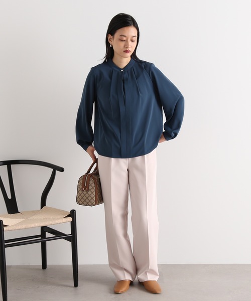 N.（N. Natural Beauty Basic）（エヌエヌナチュラルビューティーベーシック）の「【S Size Line】◆ストレッチタックストレートカラーパンツ（スラックス・レディース・パープル/ブラック/ナチュラル/イエロー・SMALL/MEDIUM）」の19枚目の写真