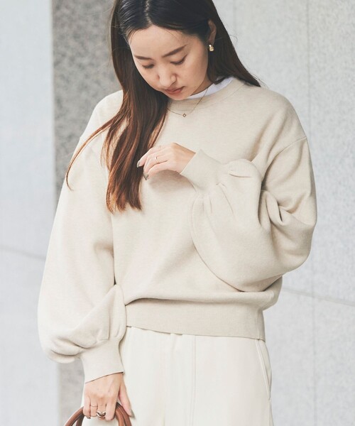 coen（コーエン）の「[洗える］あったかグラフェンクルーネックニット（ニット/セーター・レディース・オレンジ/ブラック/グレー/ナチュラル・M/L）」の10枚目の写真