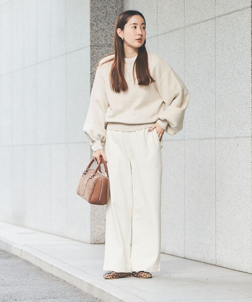 coen（コーエン）の「[洗える］あったかグラフェンクルーネックニット（ニット/セーター・レディース・オレンジ/ブラック/グレー/ナチュラル・M/L）」の11枚目の写真