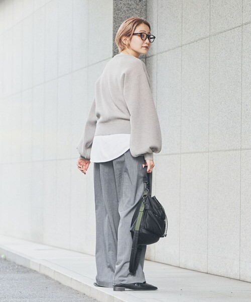 coen（コーエン）の「[洗える］あったかグラフェンクルーネックニット（ニット/セーター・レディース・オレンジ/ブラック/グレー/ナチュラル・M/L）」の17枚目の写真