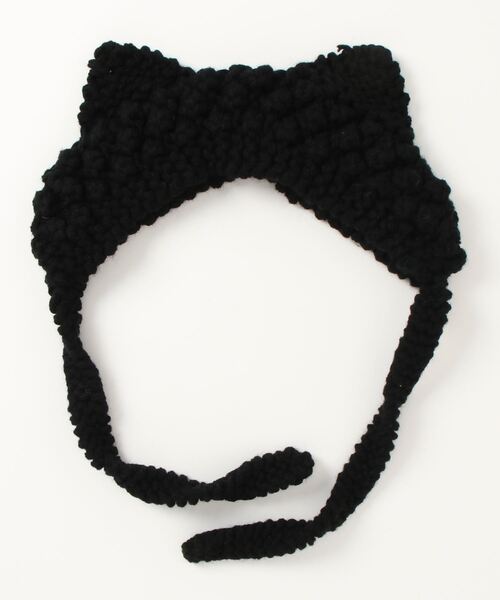 SPINNS（スピンズ）の「【入荷禁止】KNIT HRBAND NEKOMIMI（その他・レディース・ブラック・フリー）」の2枚目の写真