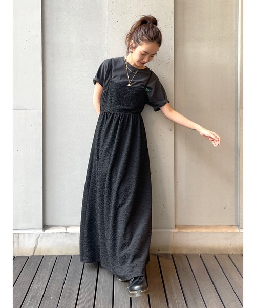 Ungrid（アングリッド）の「カラーエンブロイダリーTee（Tシャツ/カットソー・レディース・チャコールグレー/オフホワイト/ピンク/グリーン/オレンジ・FREE）」の9枚目の写真