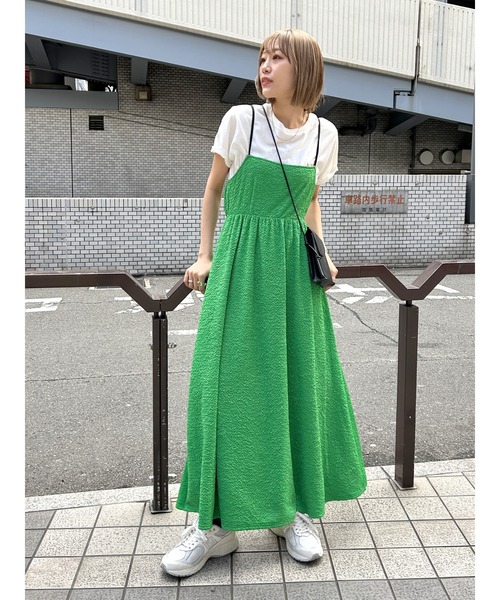 Ungrid（アングリッド）の「カラーエンブロイダリーTee（Tシャツ/カットソー・レディース・チャコールグレー/オフホワイト/ピンク/グリーン/オレンジ・FREE）」の17枚目の写真