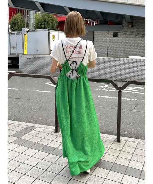 Ungrid（アングリッド）の「カラーエンブロイダリーTee（Tシャツ/カットソー・レディース・チャコールグレー/オフホワイト/ピンク/グリーン/オレンジ・FREE）」の19枚目の写真