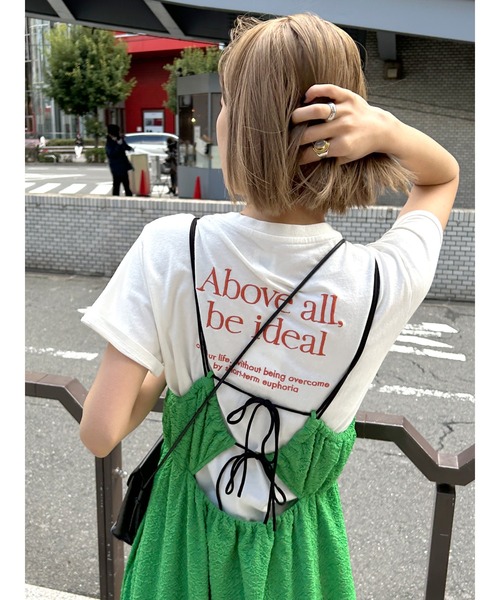 Ungrid（アングリッド）の「カラーエンブロイダリーTee（Tシャツ/カットソー・レディース・チャコールグレー/オフホワイト/ピンク/グリーン/オレンジ・FREE）」の20枚目の写真