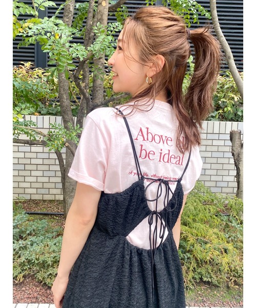 Ungrid（アングリッド）の「カラーエンブロイダリーTee（Tシャツ/カットソー・レディース・チャコールグレー/オフホワイト/ピンク/グリーン/オレンジ・FREE）」の22枚目の写真