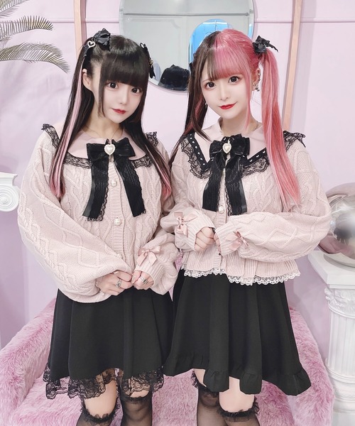 【未使用】ブルマリン　襟フリル長袖ロングカーディガン　ヒョウ柄　ストレッチ 未使用】ブルマリン 襟フリル長袖ロングカーディガン ヒョウ柄