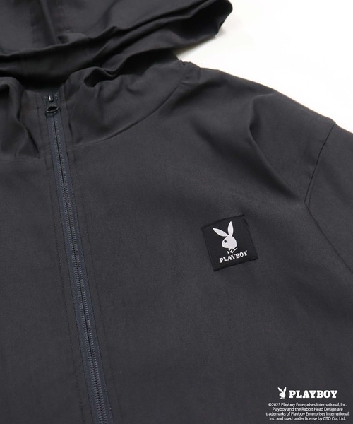 PLAYBOY(プレイボーイ)の「PLAYBOYスーパーストレッチジップパーカー(パーカー・メンズ・チャコール/ブラック・M/L/XL)」の7枚目の写真