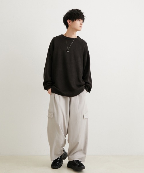 JUNRED(ジュンレッド)の「こめ×JUNRed サイドボタンルーズニットプルオーバー(ニット/セーター・メンズ・チャコールグレー/ワイン/ブルー系その他4・S/M/L)」の10枚目の写真