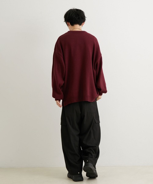 JUNRED(ジュンレッド)の「こめ×JUNRed サイドボタンルーズニットプルオーバー(ニット/セーター・メンズ・チャコールグレー/ワイン/ブルー系その他4・S/M/L)」の15枚目の写真