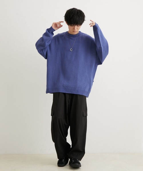 JUNRED(ジュンレッド)の「こめ×JUNRed サイドボタンルーズニットプルオーバー(ニット/セーター・メンズ・チャコールグレー/ワイン/ブルー系その他4・S/M/L)」の17枚目の写真