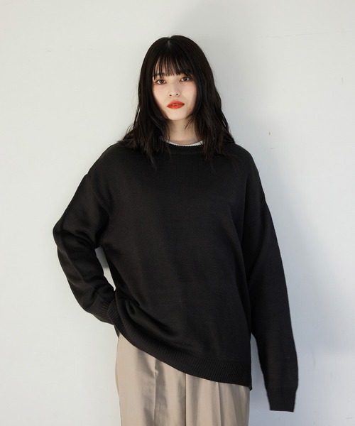 JUNRED(ジュンレッド)の「こめ×JUNRed サイドボタンルーズニットプルオーバー(ニット/セーター・メンズ・チャコールグレー/ワイン/ブルー系その他4・S/M/L)」の19枚目の写真