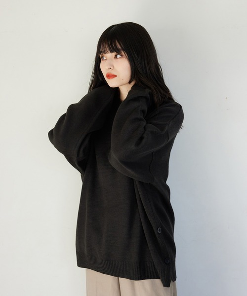 JUNRED(ジュンレッド)の「こめ×JUNRed サイドボタンルーズニットプルオーバー(ニット/セーター・メンズ・チャコールグレー/ワイン/ブルー系その他4・S/M/L)」の20枚目の写真