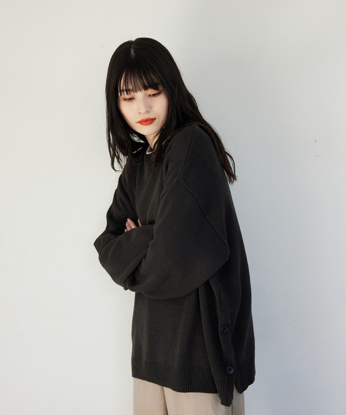 JUNRED(ジュンレッド)の「こめ×JUNRed サイドボタンルーズニットプルオーバー(ニット/セーター・メンズ・チャコールグレー/ワイン/ブルー系その他4・S/M/L)」の21枚目の写真