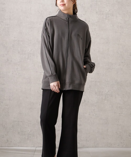 FILA フィラ ワンポイントロゴ刺繍ジップアップ トラックジャケット