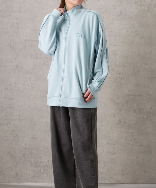 FILA フィラ ワンポイントロゴ刺繍ジップアップ トラックジャケット