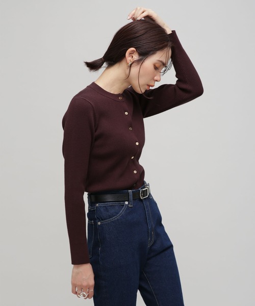 LB.03/アルガンオイル加工リブタートルニット