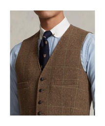 極美品 RALPH LAUREN ラルフローレン ベスト 茶 ツイード ダブル Yahoo!オークション -「ラルフローレン ツイード ベスト
