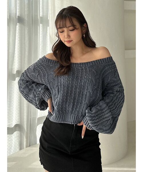 GYDA（ジェイダ）の「2WAYブリーチBACKボタン ニットトップス（ニット/セーター・レディース・オリーブ/ピンク/ネイビー・FREE）」の12枚目の写真