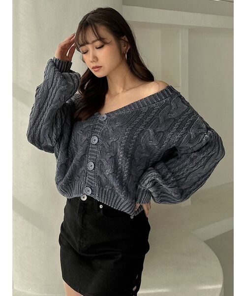 GYDA（ジェイダ）の「2WAYブリーチBACKボタン ニットトップス（ニット/セーター・レディース・オリーブ/ピンク/ネイビー・FREE）」の14枚目の写真