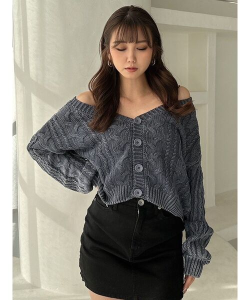 GYDA（ジェイダ）の「2WAYブリーチBACKボタン ニットトップス（ニット/セーター・レディース・オリーブ/ピンク/ネイビー・FREE）」の15枚目の写真