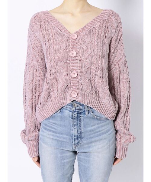 GYDA（ジェイダ）の「2WAYブリーチBACKボタン ニットトップス（ニット/セーター・レディース・オリーブ/ピンク/ネイビー・FREE）」の19枚目の写真