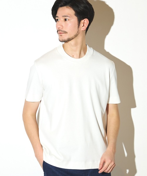 UNION STATION（ユニオンステーション）の「シルケットスムースクルーネックテーラーT（Tシャツ/カットソー・メンズ・ブラック/ホワイト/ネイビー・LL/L/M）」の2枚目の写真