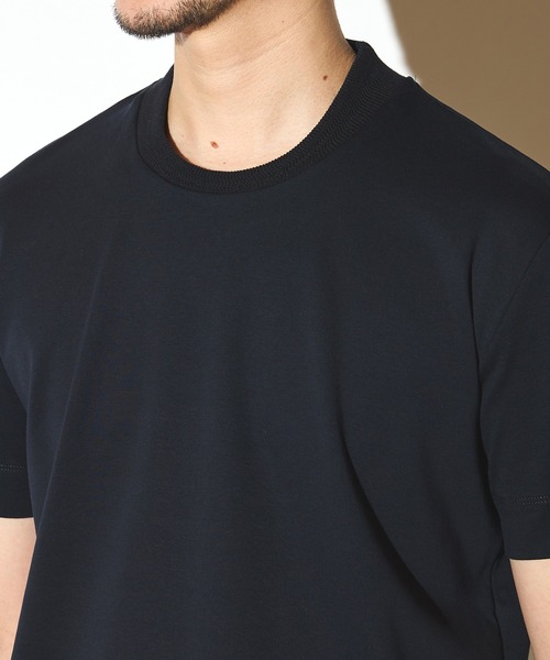 UNION STATION（ユニオンステーション）の「シルケットスムースクルーネックテーラーT（Tシャツ/カットソー・メンズ・ブラック/ホワイト/ネイビー・LL/L/M）」の6枚目の写真