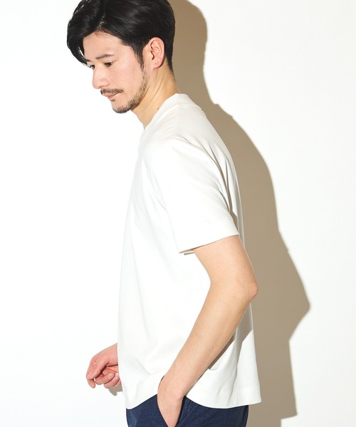 UNION STATION（ユニオンステーション）の「シルケットスムースクルーネックテーラーT（Tシャツ/カットソー・メンズ・ブラック/ホワイト/ネイビー・LL/L/M）」の12枚目の写真