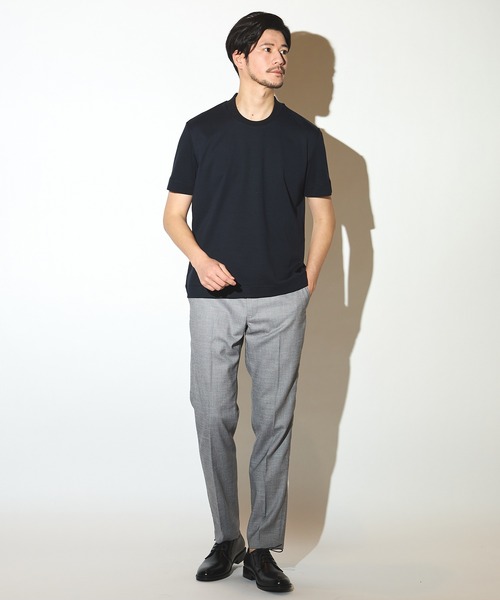 UNION STATION（ユニオンステーション）の「シルケットスムースクルーネックテーラーT（Tシャツ/カットソー・メンズ・ブラック/ホワイト/ネイビー・LL/L/M）」の17枚目の写真