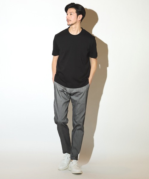 UNION STATION（ユニオンステーション）の「シルケットスムースクルーネックテーラーT（Tシャツ/カットソー・メンズ・ブラック/ホワイト/ネイビー・LL/L/M）」の18枚目の写真