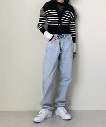 TEVALT | ボーダーラメシアーカーディガン(カーディガン/ボレロ)