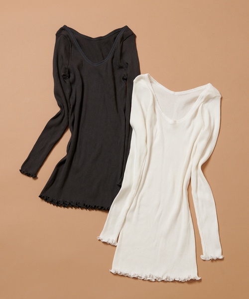 EMILY WEEK（エミリーウィーク）の「オーガニックコットン2パックリブプルオーバー（インナーウェア/肌着・レディース・A・FREE）」の4枚目の写真