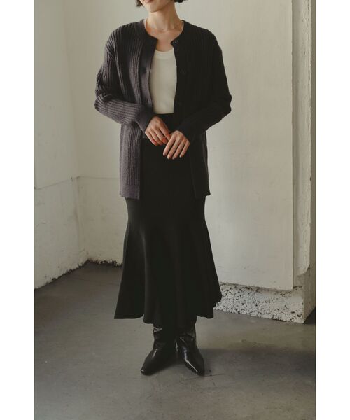 Kari & lili(カウリアンドリィリィ)の「mermaid knit sk(スカート・レディース・ダークグレー/ブラック/ベージュ・FREE)」の6枚目の写真