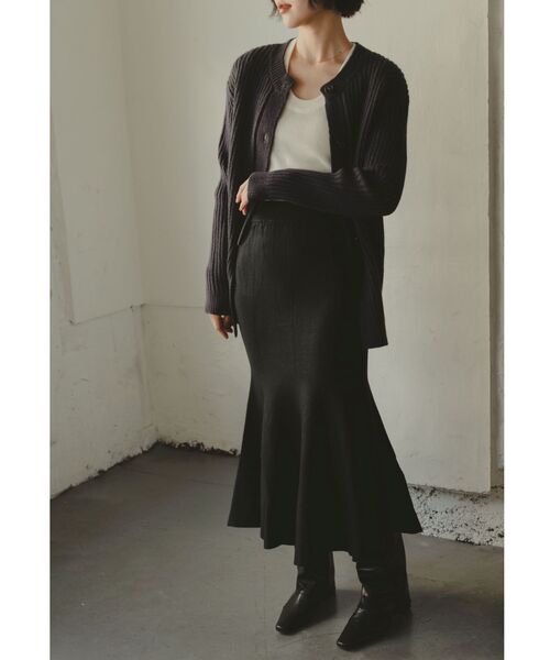 Kari & lili(カウリアンドリィリィ)の「mermaid knit sk(スカート・レディース・ダークグレー/ブラック/ベージュ・FREE)」の8枚目の写真