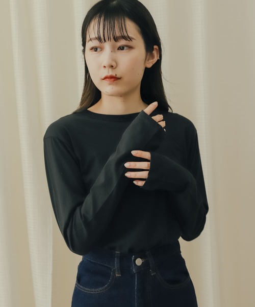 SENSE OF PLACE by URBAN RESEARCH(センスオブプレイスバイアーバンリサーチ)の「シアーロンTシャツ(Tシャツ/カットソー・レディース・ブラック/オフホワイト/イエロー・ONE)」の17枚目の写真