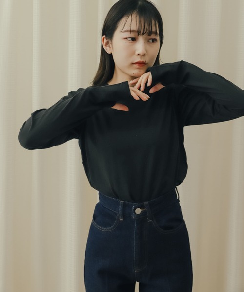 SENSE OF PLACE by URBAN RESEARCH(センスオブプレイスバイアーバンリサーチ)の「シアーロンTシャツ(Tシャツ/カットソー・レディース・ブラック/オフホワイト/イエロー・ONE)」の13枚目の写真