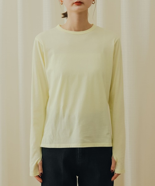 SENSE OF PLACE by URBAN RESEARCH(センスオブプレイスバイアーバンリサーチ)の「シアーロンTシャツ(Tシャツ/カットソー・レディース・ブラック/オフホワイト/イエロー・ONE)」の7枚目の写真