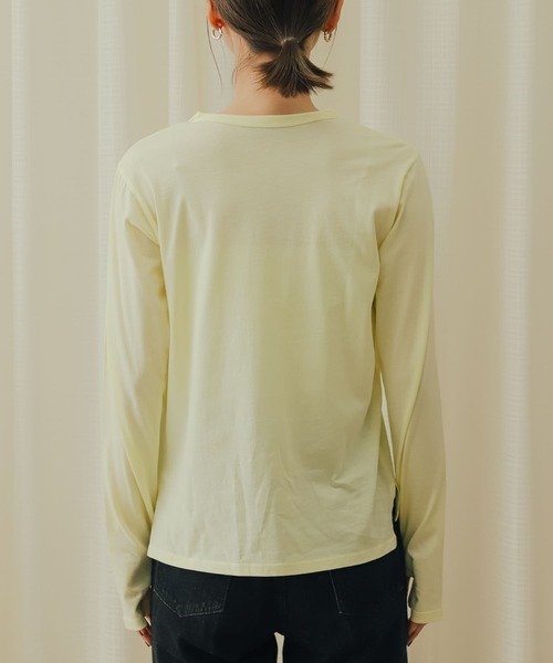 SENSE OF PLACE by URBAN RESEARCH(センスオブプレイスバイアーバンリサーチ)の「シアーロンTシャツ(Tシャツ/カットソー・レディース・ブラック/オフホワイト/イエロー・ONE)」の15枚目の写真