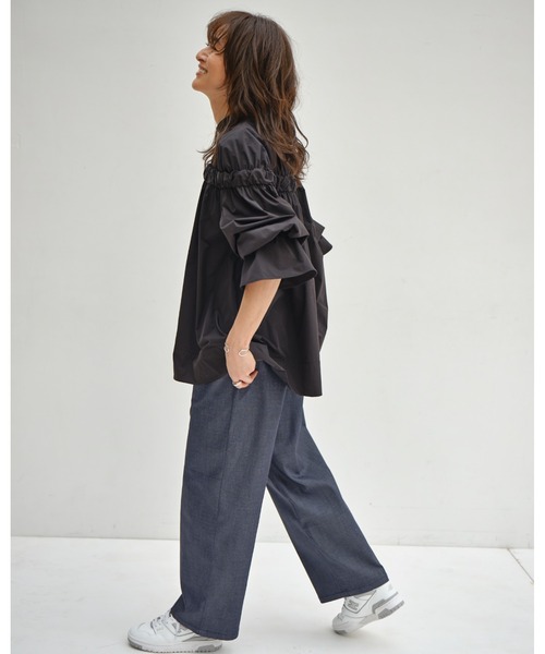 emmi(エミ)の「【emmi atelier】デザインブラウス(シャツ/ブラウス・レディース・ホワイト/ブラック・FREE)」の3枚目の写真