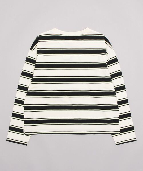 AVIREX(アヴィレックス)の「BORDER TOPS/ ボーダートップス(Tシャツ/カットソー・レディース・グリーン/ライム・F)」の3枚目の写真