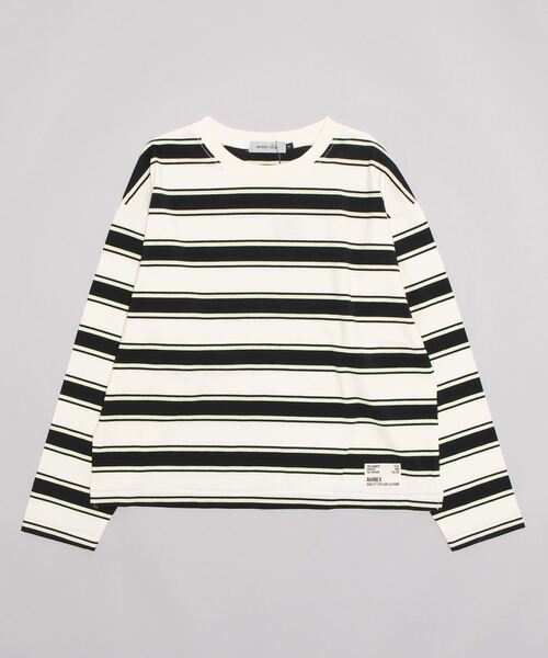 AVIREX(アヴィレックス)の「BORDER TOPS/ ボーダートップス(Tシャツ/カットソー・レディース・グリーン/ライム・F)」の15枚目の写真