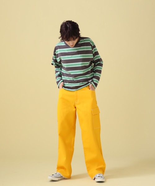 AVIREX(アヴィレックス)の「BORDER TOPS/ ボーダートップス(Tシャツ/カットソー・レディース・グリーン/ライム・F)」の6枚目の写真