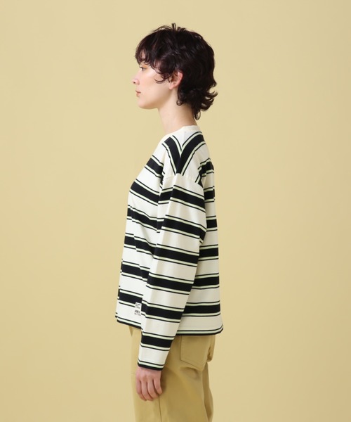 AVIREX(アヴィレックス)の「BORDER TOPS/ ボーダートップス(Tシャツ/カットソー・レディース・グリーン/ライム・F)」の8枚目の写真